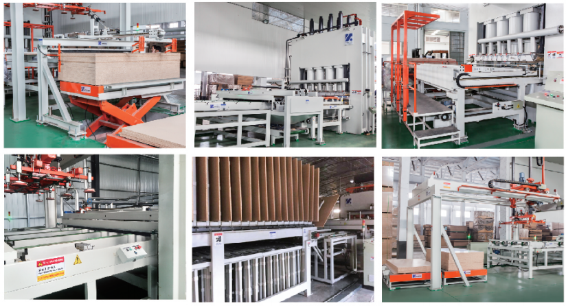 横向型快速贴面生产线